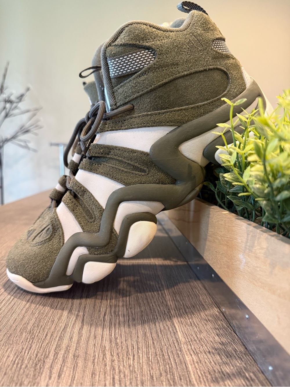 Men’s Size 13 adidas Crazy 8 Sneakers - Olive Strata